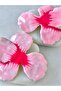 White and Pink Full Orchid Plate Brand Earrings - 2