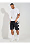 Oversized Cotton Terry Block Striped Shorts - 2