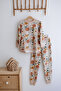 0.5 Tog - 100% Organic Cotton Pajama Set - Floral Pattern - 8
