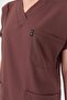 Happiness Spaniard - Stretch Fabric Doctor Nurse Scrubs Uniform Surgical Set (WOMEN), Chocolate - 7