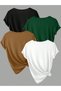 4-Piece Women's Crew Neck T-Shirt - Set of 4 T-Shirts - 2