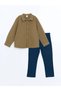 Lcw Eco Green Long Sleeve Baby Boy Shirt and Pants 2 Pieces Set