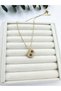 Gold Full Stone Balloon Letter B Steel Necklace