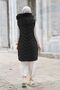Women’s Hooded Puffer Vest, Black - Slim Fit - 5