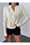 Women's Laser Cut Knitwear Cardigan