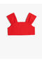Crop Tweed Blouse Button Detailed Sleeveless Cotton - 2
