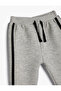 Jogger Sweatpants Tie Waist Stripe Detailed - 3