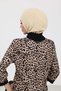 Winter Hijab with Cross Detail on the Front, Tb-4Rb, Cream - 4