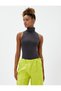 Turtleneck Sleeveless Bodysuit Slim Fit Snap Closure - 3