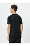 Sports T-Shirt Slogan Printed Raglan Sleeve Crew Neck - 4