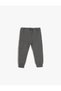 Jogger Quilted Sweatpants Tie Waist Pocket Detailed Cotton - 4