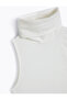 Turtleneck Sleeveless Bodysuit Slim Fit Snap Closure - 8