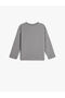 T-Shirt Long Sleeve Crew Neck Winter Themed Cotton - 2