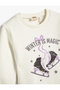 Sweatshirt Ice Skating Sequined Embroidered Glitter Raised Cotton - 3
