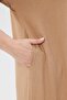 Women's Plus Size Skirt Pleated Button Detail Mink Dress - 7