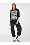 Slogan Printed Sweatshirt Long Sleeve Crew Neck Fleece Inside