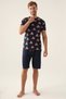 Boat Navy Blue Men's Bermuda Suit - 3