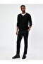Basic Sweater V-Neck Knitwear Slim Fit Long Sleeve - 2