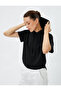 Oversize Sweatshirt Hooded Short Sleeve - 2