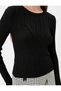 Slim Fit Knitwear Sweater Long Sleeve Crew Neck Lurex Detailed - 5