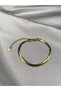 STEEL GOLD COLOR ITALIAN CHAIN BRACELET - 6