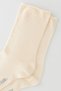 Women's cream colored elastic free modal fabric thin socket socks - 2