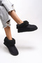 Lissynora Women's Furry Comfortable Boots 00121030   Black - 4