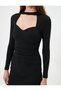 Mini Dress Long Sleeve Window Detailed Slim Fit - 5