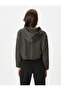 Hooded Crop Sweatshirt Glitter Long Sleeve - 4