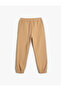 Jogger Sweatpants with Pockets, Elastic Waist, Rib Detail - 2
