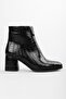 Women's Haylee Black Crocodile Heeled Boots