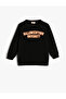 Sweatshirt Halloween-Themed Embroidered Long Sleeve Crew Neck Hooded