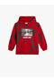 Boy's Sweat - 4Wkb10428Tk Burgundy Patterned