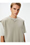 Oversize Sweatshirt V-Neck Short Sleeve