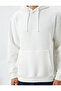 Hooded Sweat Kangaroo Pocket Detailed Long Sleeve Ribbon - 5