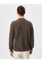 Half Turtleneck Sweater Knitwear Textured Long Sleeve Cotton - 4