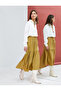 Midi Skirt Flounced Textured Asymmetrical Cut