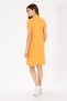 Women's Orange Polo Neck Mini Length Knitted Dress 50262672-Vr051 - 5