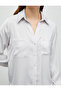 Balloon Sleeve Shirt with Double Pockets, Buttons, and Classic Collar - 5