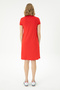 Women's Red Knitted Dress 50262672-Vr030 - 5