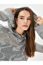 Openwork Knitwear Sweater Hood Detailed Glitter