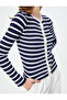 Knitwear Cardigan Gold Buttoned Ribbed Crew Neck - 5