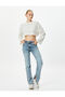 Crop T-Shirt Knitted Wide Sleeves Relaxed Cut Crew Neck - 2