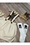 Handmade Teddy Bear Concept Cream Coffee Baby Boy Shorts Salopet - 2