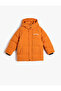 Puffer Jacket Quilted Hooded Wind Flap Pocket Zippered