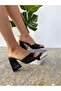 Ava Black Heeled Women's Slippers - 2