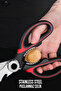 Stainless Steel Premium Kitchen Set -Garlic Crusher-Kitchen Scissors-6Gen Grater-3 Piece Dowry Set - 5