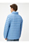 Seasonal Inflatable Coat with Stand Collar, Elastic Sleeves, and Zipper Pocket Detail - 4
