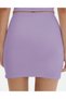 Lilac Elastic Waist Tight Mini Skirt - 3