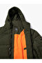 Puffer Jacket Hooded Printed Zipper Detailed Pocket - 8